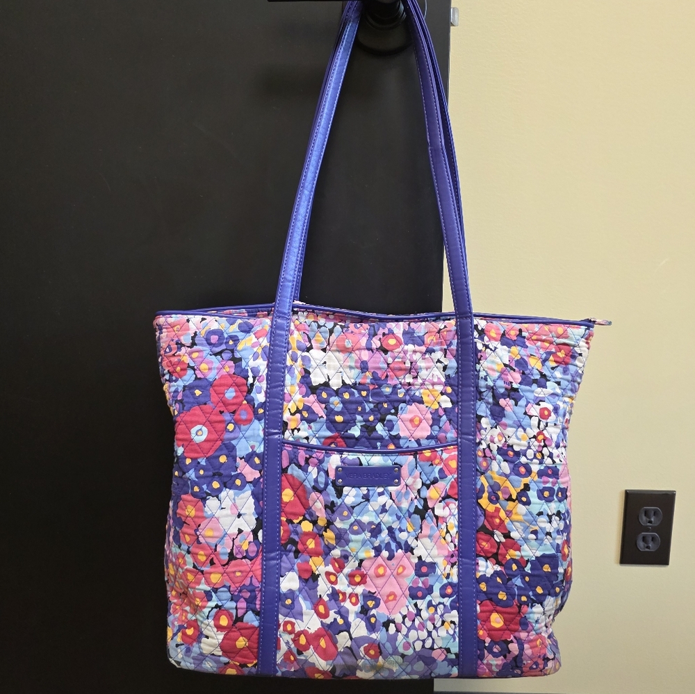 Vera Bradley Floral Patterned Tote Bag - Purple and Multicolor